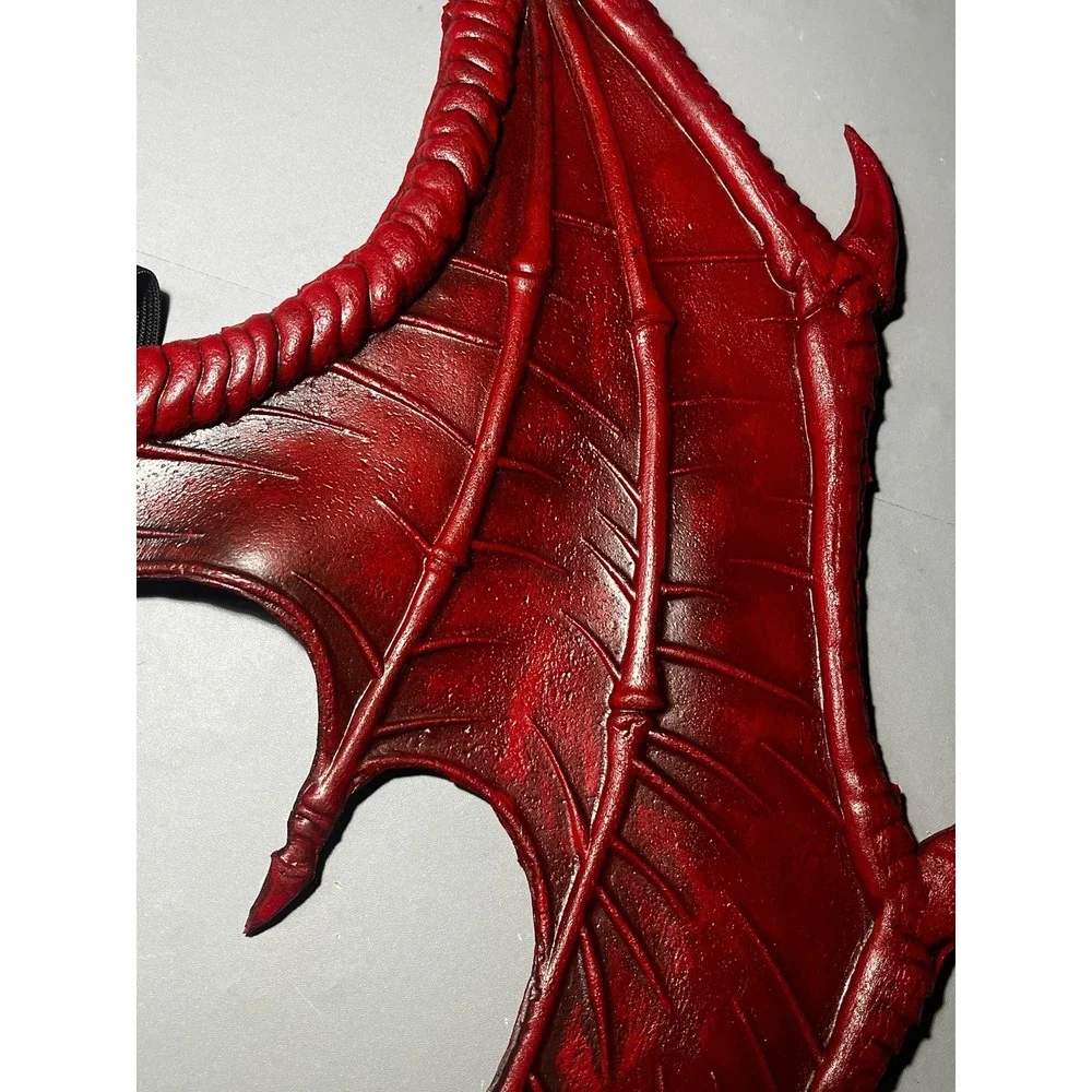The Red Dragon Wings Costume Accessory Adult OS Red Demon Cosplay Halloween